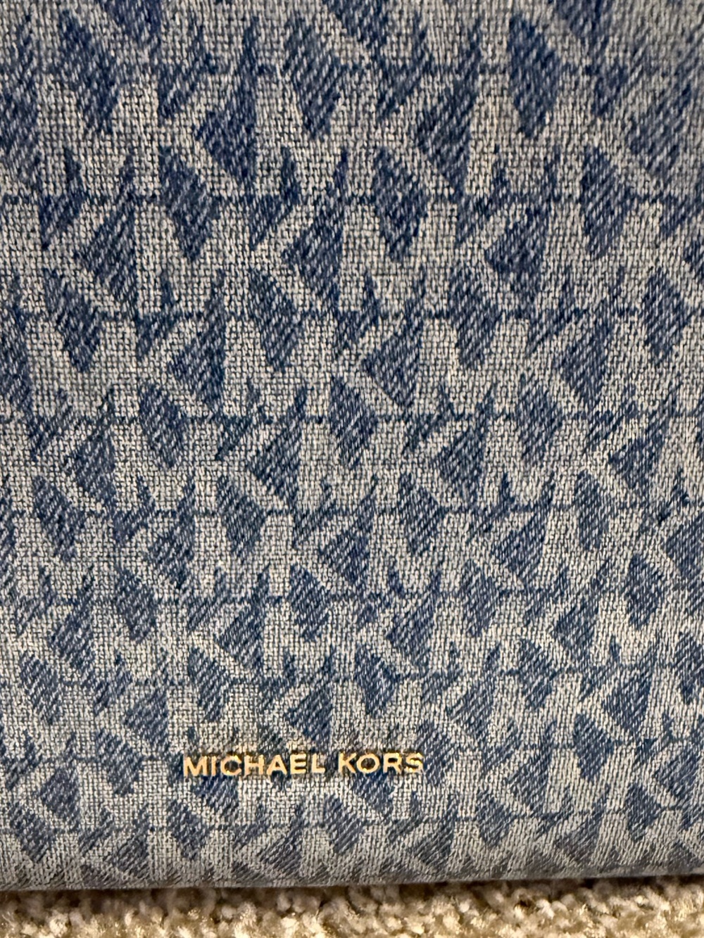 Michael Kors Nolita Top Zip Convertible Large Shoulder Bag in Denim- PRICE FIRM - Picture 7 of 9